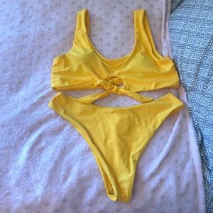 yellow bikini